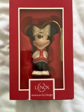Lenox PRESENT FOR YOU MINNIE PORCELAIN ORNAMENT Disney Christmas